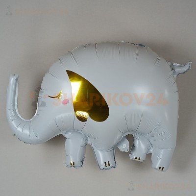 Шар (33''/84 см) Фигура, Слоник, Белый
